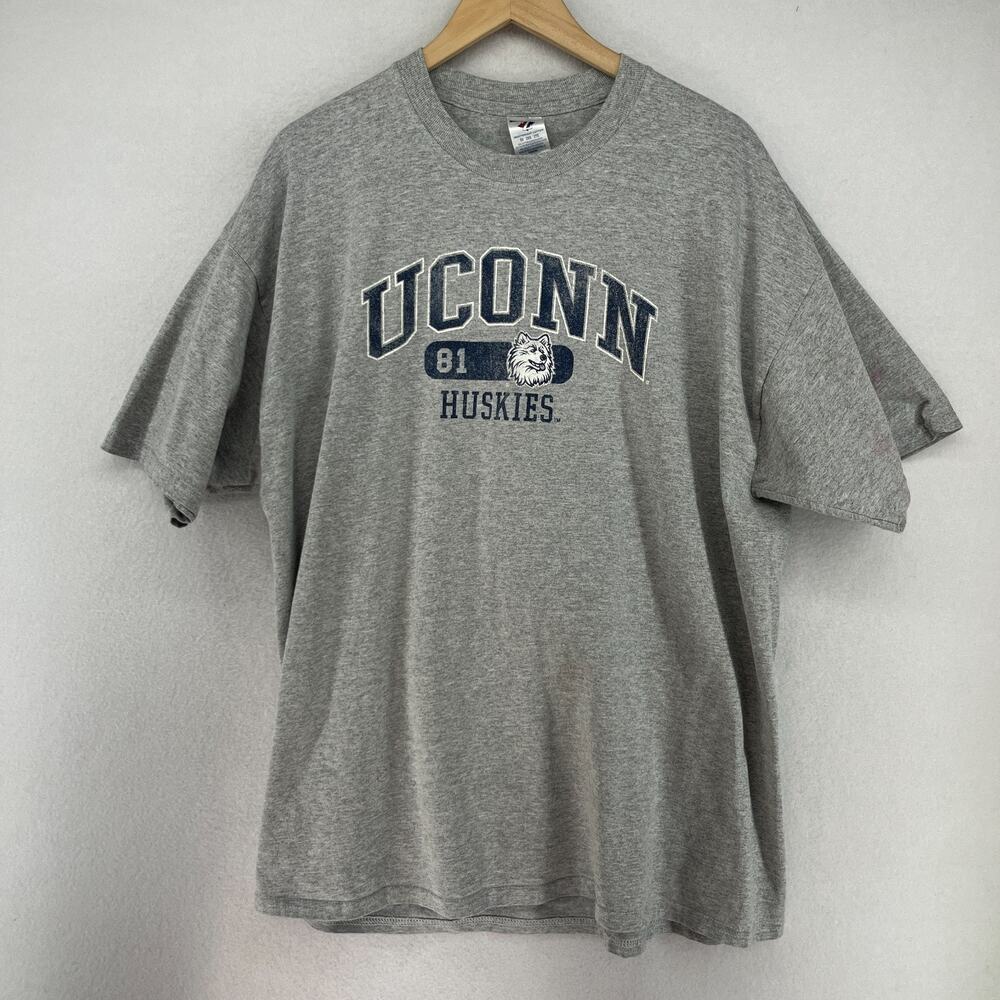 UCONN Shirt Mens 2XL HUSKIES University Connecticut Tee Starrs Cotton Gray - Picture 2 of 12